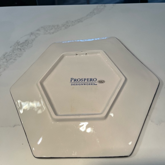 Prospero design works decorative plate.  6 sided plate has beautiful colors! - Picture 5 of 5